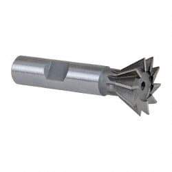 Keo - 1" Diam x 7/16" Width of Cut, 60° Included Angle, Cobalt Dovetail Cutter - 1/2" Shank Diam, 2-1/2" Overall Length, Weldon Flat, Uncoated - A1 Tooling