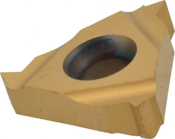 Carmex - 16ER External Right Hand 14 NPT Laydown Threading Insert - Grade MXC, TiN Coated Carbide - A1 Tooling