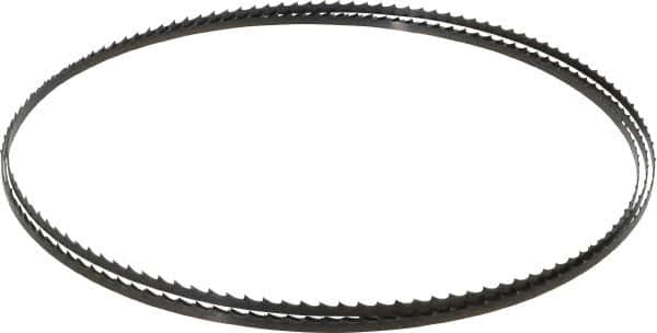 Starrett - 4 TPI, 7' 8" Long x 1/4" Wide x 0.025" Thick, Welded Band Saw Blade - Carbon Steel, Toothed Edge, Raker Tooth Set, Flexible Back, Contour Cutting - A1 Tooling