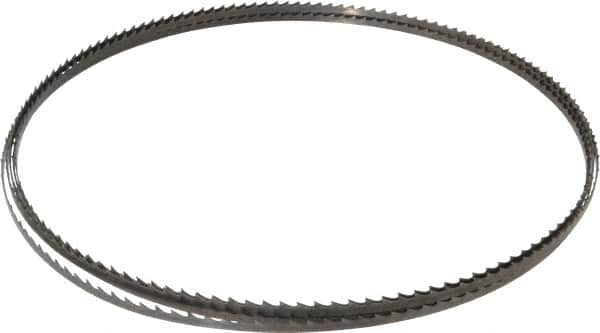 Starrett - 4 TPI, 14' Long x 1/4" Wide x 0.025" Thick, Welded Band Saw Blade - Carbon Steel, Toothed Edge, Raker Tooth Set, Flexible Back, Contour Cutting - A1 Tooling