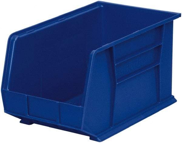 Akro-Mils - 60 Lb. Load Capacity, 18" Deep, Blue Polymer Hopper Stacking Bin - 10" High x 11" Wide x 18" Long - A1 Tooling