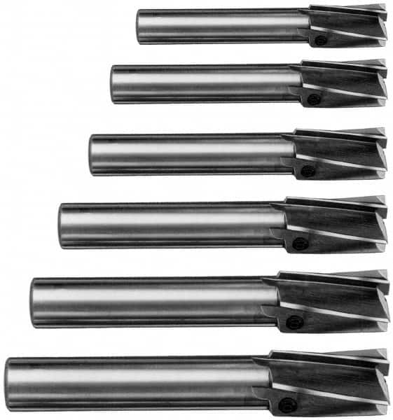 Value Collection - 6 Piece, 3 Flutes, Straight Shank, Interchangeable Pilot Counterbore Set - A1 Tooling