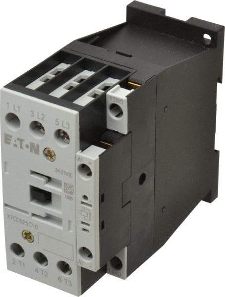 Eaton Cutler-Hammer - 3 Pole, 24 to 27 Coil VDC, 40 Amp, Nonreversible Open Enclosure IEC Contactor - 1 Phase hp: 2 at 115 V, 3 at 200 V, 5 at 230 V, 3 Phase hp: 10 at 230 V, 15 at 460 V, 20 at 575 V, 7.5 at 200 V, 25 Amp Inductive Load Rating Listed - A1 Tooling