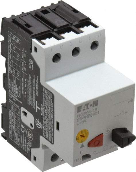 Eaton Cutler-Hammer - 1.6 Amp, IEC, Open Pushbutton Manual Motor Starter - 45mm Wide x 85mm Deep x 3.6667" High, 3/4 hp at 480/600 V, CE Approved, CSA Certified, DIN VDE, EN/IEC, UL 508 Type E Compliant & UL Listed - A1 Tooling