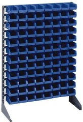 Quantum Storage - 96 Bin Rail Unit with Bins - 36 Inch Overall Width x 15 Inch Overall Depth x 53 Inch Overall Height, Red Polypropylene / Polyethylene Bins - A1 Tooling