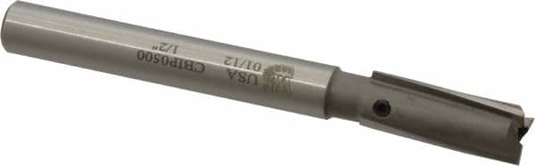 Made in USA - 1/2" Diam, 7/16" Shank, Diam, 3 Flutes, Straight Shank, Interchangeable Pilot Counterbore - A1 Tooling