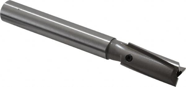 Made in USA - 9/16" Diam, 1/2" Shank, Diam, 3 Flutes, Straight Shank, Interchangeable Pilot Counterbore - A1 Tooling