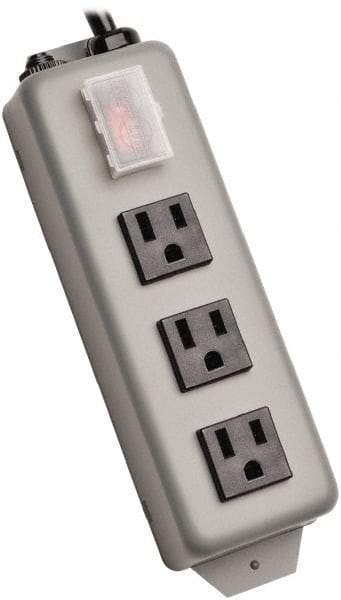 Tripp-Lite - 10 Outlets, 120 VAC15 Amps, 6' Cord, Power Outlet Strip - Keyhole, Tab Mount, 5-15 NEMA Configuration, 8-3/4" Strip - A1 Tooling