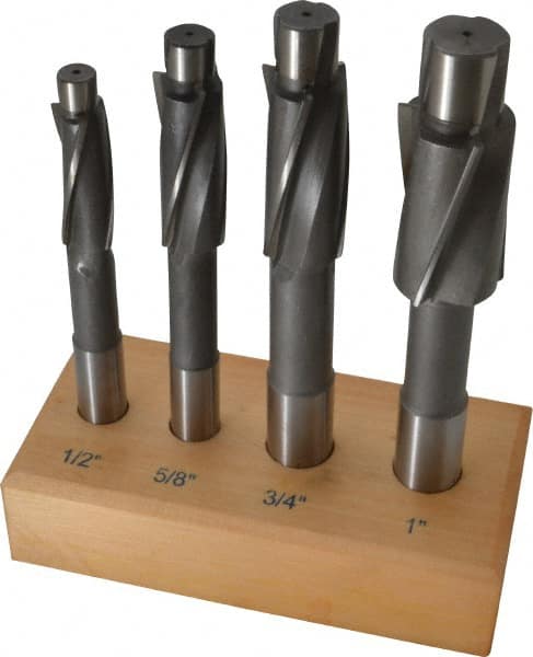 Value Collection - 1/2 to 1" Socket Head Cap Screw Compatible, High Speed Steel, Solid Pilot Counterbore Set - A1 Tooling