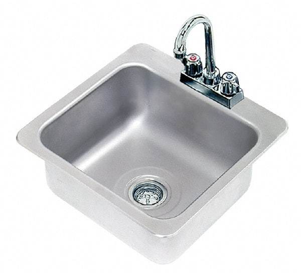 Advance Tabco - 16" Long x 14" Wide Inside, 1 Compartment, Stainless Steel Stainless Steel Drop In Sink - 20 Gauge, 19" Long x 18-1/2" Wide Outside, 8" Deep - A1 Tooling