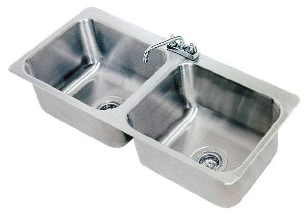 Advance Tabco - 20" Long x 16" Wide Inside, 2 Compartment, Stainless Steel Stainless Steel Drop In Sink - 18 Gauge, 45-1/2" Long x 20-1/2" Wide Outside, 8" Deep - A1 Tooling