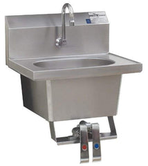 Eagle MHC - 13-1/2" Long x 9-3/4" Wide Inside, 1 Compartment, Stainless Steel Stainless Steel Hands Free Hand Sink - 20 Gauge, 18-7/8" Long x 14-3/4" Wide x 14-1/4" High Outside, 6-3/4" Deep - A1 Tooling