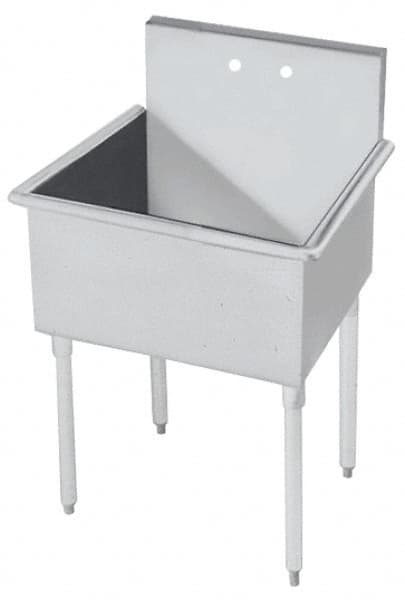 Eagle MHC - 18" Long x 18" Wide Inside, 1 Compartment, Grade 430 Stainless Steel Stainless Steel Scullery Sink - 16 Gauge, 21" Long x 21-1/2" Wide x 42" High Outside, 14" Deep - A1 Tooling