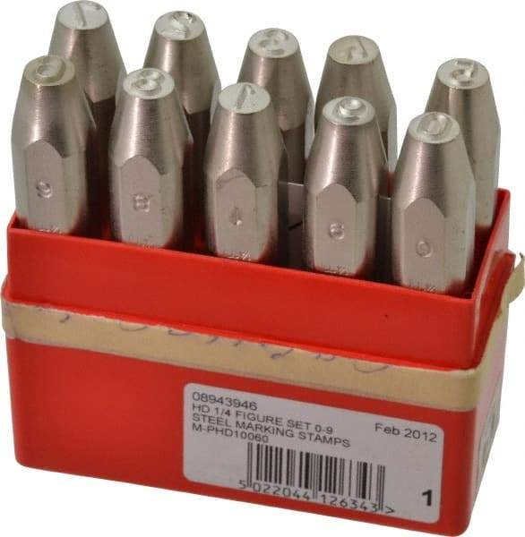 Pryor - 10 Piece, 1/4" Character Steel Stamp Set - Figures, Heavy Duty - A1 Tooling