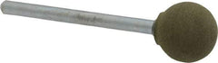 Cratex - 1/2" Max Diam x 1/2" Thick, Shape Code B121, Rubberized Point - Fine Grade, Aluminum Oxide, Mounted - A1 Tooling