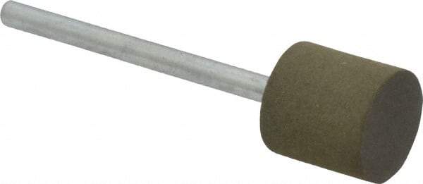 Cratex - 1/2" Max Diam x 1/2" Thick, Shape Code W185, Rubberized Point - Fine Grade, Aluminum Oxide, Mounted - A1 Tooling