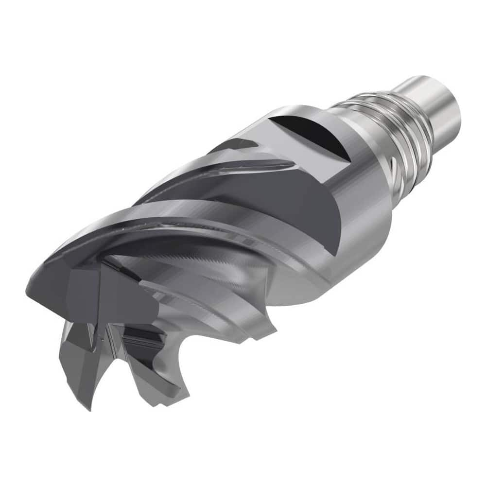 Corner Radius & Corner Chamfer End Mill Heads; Mill Diameter (mm): 20.00; Mill Diameter (Decimal Inch): 0.7874; Length of Cut (mm): 24.0000; Connection Type: E20; Overall Length (mm): 53.8000; Centercutting: Yes; Corner Radius (mm): 1.00; Minimum Helix An