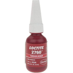 Loctite - 10 mL Bottle, Red, High Strength Liquid Threadlocker - Series 2760, 24 hr Full Cure Time - A1 Tooling