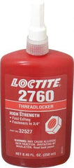 Loctite - 250 mL Bottle, Red, High Strength Liquid Threadlocker - Series 2760, 24 hr Full Cure Time, Hand Tool, Heat Removal - A1 Tooling