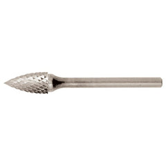 SG-1 Double Cut Solid Carbide Bur-Pointed Tree Shape - Exact Industrial Supply