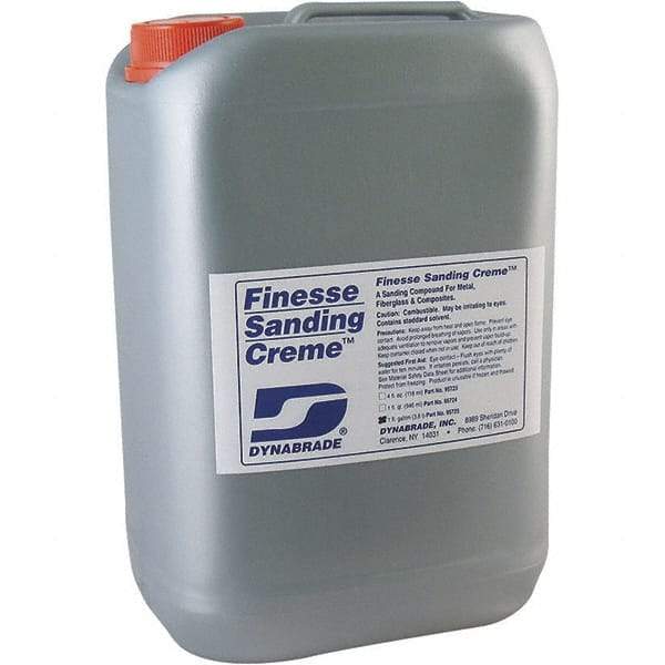 Dynabrade - 1 Gal Sanding Creme Compound - Compound Grade Fine, White, For High Glossing, Use on Composites, Fiberglass & Metal - A1 Tooling