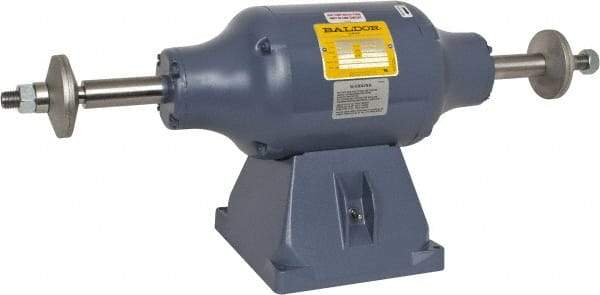 Baldor - 8" Wheel Diam x 1-1/4" Wheel Width, 3/4 hp Buffer - 3/4" Arbor Hole Diam, 1 Phase, 3,600 Max RPM, 115/230 Volts - A1 Tooling