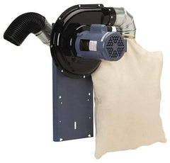 Baldor - 115 Volt Pedestal Mount Dust Collector - 1" Deep x 10" High, 4" Connection Diam, 440 CFM Air Flow - A1 Tooling