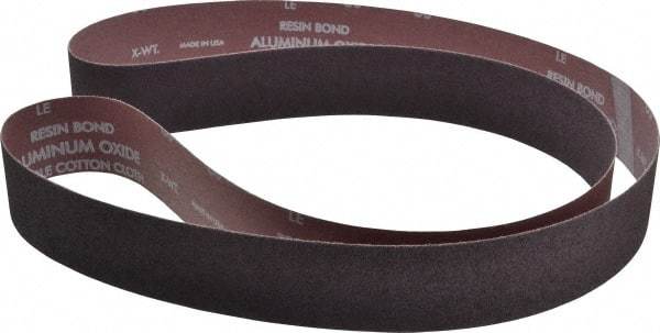 Norton - 2" Wide x 72" OAL, 60 Grit, Aluminum Oxide Abrasive Belt - Aluminum Oxide, Medium, Coated, X Weighted Cloth Backing, Series R228 - A1 Tooling