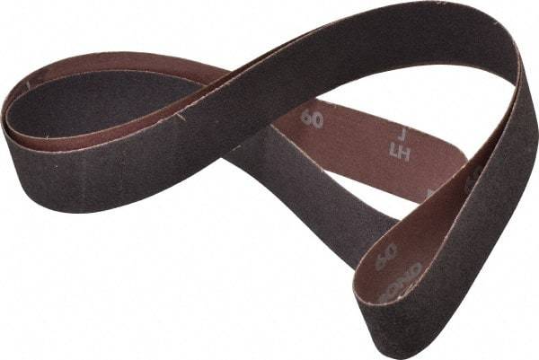 Norton - 1-1/2" Wide x 60" OAL, 60 Grit, Aluminum Oxide Abrasive Belt - Aluminum Oxide, Medium, Coated, X Weighted Cloth Backing, Series R228 - A1 Tooling