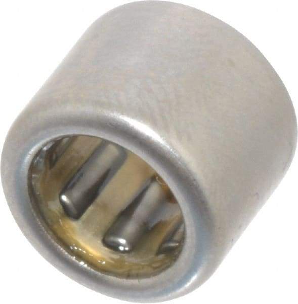 INA Bearing - 0.236" Bore Diam, 455 Lb. Dynamic Capacity, 6 x 10 x 8mm, Caged, Open End, Shell Needle Roller Bearing - 0.394" Outside Diam, 0.315" Wide - A1 Tooling