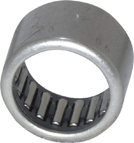 IKO - 0.472" Bore Diam, 1,110 Lb. Dynamic Capacity, 12 x 16 x 10mm, Caged, Open End, Shell Needle Roller Bearing - 0.63" Outside Diam, 0.394" Wide - A1 Tooling