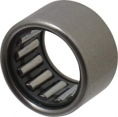 IKO - 0.512" Bore Diam, 1,530 Lb. Dynamic Capacity, 13 x 19 x 12mm, Caged, Open End, Shell Needle Roller Bearing - 3/4" Outside Diam, 0.472" Wide - A1 Tooling