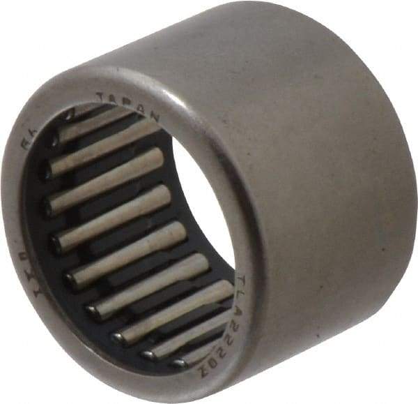 IKO - 0.866" Bore Diam, 3,700 Lb. Dynamic Capacity, 22 x 28 x 20mm, Caged, Open End, Shell Needle Roller Bearing - 1.102" Outside Diam, 0.787" Wide - A1 Tooling