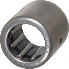 IKO - 3/8" Bore Diam, 1,660 Lb. Dynamic Capacity, 3/8 x 9/16 x 5/8", Caged, Open End, Shell Needle Roller Bearing - 9/16" Outside Diam, 5/8" Wide - A1 Tooling