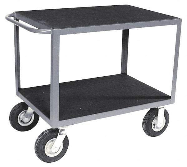 Durham - 1,200 Lb Capacity, 30" Wide x 36" Long x 34" High Instrument Cart - 2 Shelf, Steel, Full Pneumatic Casters - A1 Tooling