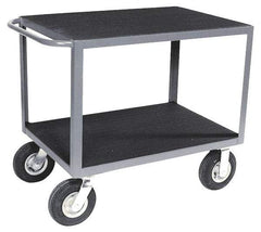 Durham - 1,200 Lb Capacity, 30" Wide x 48" Long x 34" High Instrument Cart - 2 Shelf, Steel, Full Pneumatic Casters - A1 Tooling