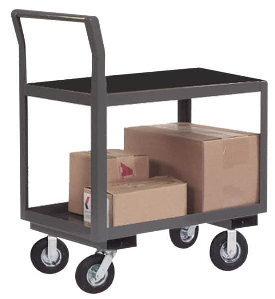 Durham - 1,200 Lb Capacity, 30" Wide x 36" Long x 31" High Instrument Cart - 2 Shelf, Steel, Full Pneumatic Casters - A1 Tooling