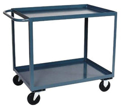 Durham - 1,200 Lb Capacity, 30" Wide x 60" Long x 37-3/4" High Service Cart - 2 Shelf, Steel, Hard Rubber Casters - A1 Tooling