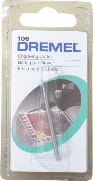 Dremel - 1/16" Cut Diam, 1/8" Shank Diam, Ball Head Single Cut Burr - Radius End - A1 Tooling