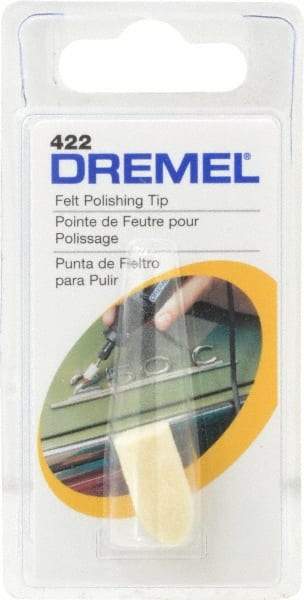 Dremel - 3/8" Diam Cone Shaped Goblet Buff - Cotton Muslin Polishing Tip - A1 Tooling