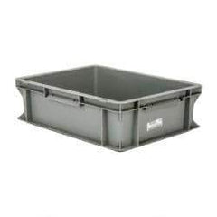 SSI Schaefer - 0.38 Cu Ft, 55 Lb Load Capacity Gray Polypropylene Tote Container - Stacking, 15.8" Long x 11.9" Wide x 4.8" High - A1 Tooling