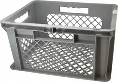 SSI Schaefer - 0.7 Cu Ft, 33 Lb Load Capacity Gray Polypropylene Tote Container - Stacking, 15.8" Long x 11.9" Wide x 8.7" High - A1 Tooling