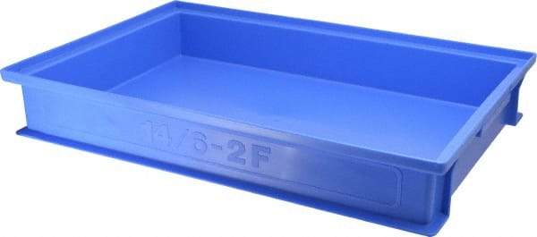 SSI Schaefer - 0.28 Cu Ft, 22 Lb Load Capacity Blue Polyethylene & Conductive PP Tote Container - Stacking, 18.4" Long x 12-1/2" Wide x 2.9" High - A1 Tooling