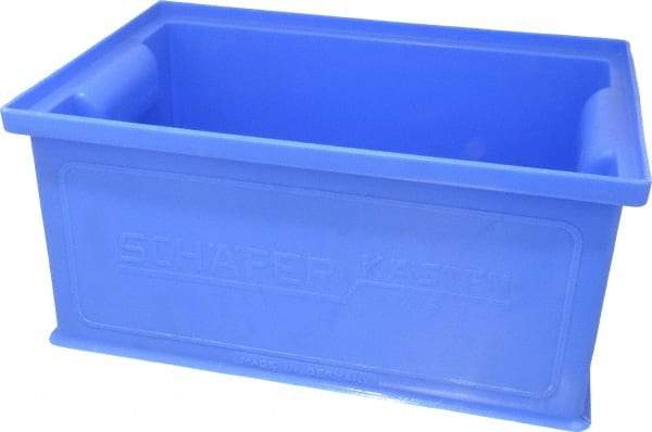 SSI Schaefer - 0.25 Cu Ft, 22 Lb Load Capacity Blue Polyethylene & Conductive PP Tote Container - Stacking, 12.3" Long x 8.3" Wide x 5.8" High - A1 Tooling