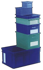 SSI Schaefer - 0.74 Cu Ft, 33 Lb Load Capacity Green Polyethylene & Conductive PP Tote Container - Stacking, 18.4" Long x 12-1/2" Wide x 7.9" High - A1 Tooling