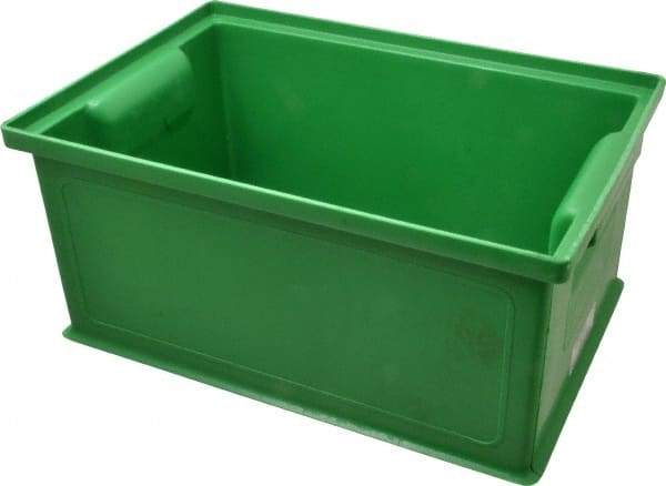 SSI Schaefer - 0.25 Cu Ft, 22 Lb Load Capacity Green Polyethylene & Conductive PP Tote Container - Stacking, 12.3" Long x 8.3" Wide x 5.8" High - A1 Tooling