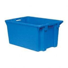 SSI Schaefer - 2.01 Cu Ft, 44 Lb Load Capacity Blue Polypropylene Tote Container - Stacking, Nesting, 23.6" Long x 15.7" Wide x 11.9" High - A1 Tooling