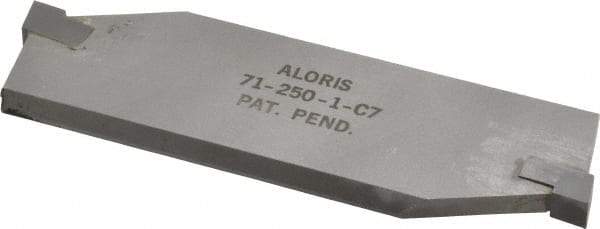 Aloris - 1/4 Inch Wide x 1-1/2 Inch High x 4-1/4 Inch Long Reversible Cutoff Blade - Uncoated - Exact Industrial Supply