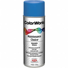 Krylon - Safety Blue, Enamel Spray Paint - 15 to 18 Sq Ft per Can, 16 oz Container, Use on General Industrial Maintenance & Touch-up Work - A1 Tooling