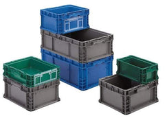 Orbis - 40 Lb Load Capacity Gray Polyethylene Tote Container - Stacking, 12" Long x 15" Wide x 9-1/2" High - A1 Tooling